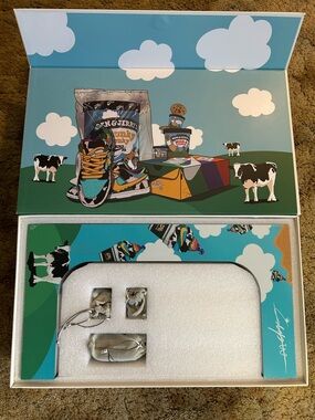 Ben & Jerry's x Colorful Sneaker Floating Shoe display